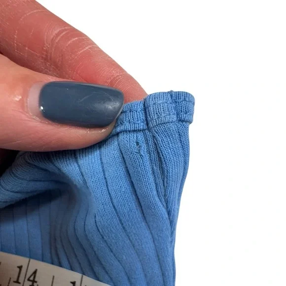 H&M MAMA Womens Ribbed Sleeveless Dress Light Blue Size Large Maternity 0081 - Picture 5 of 7